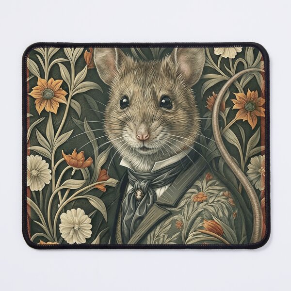 Item preview, Dapper Mouse Victorian Floral Art Nouveau designed and sold by AntiqueImages.