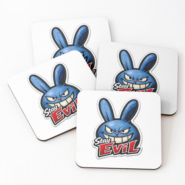 Item preview, Stay Evil Grinning Blue Bunny designed and sold by Mastermind-Art.