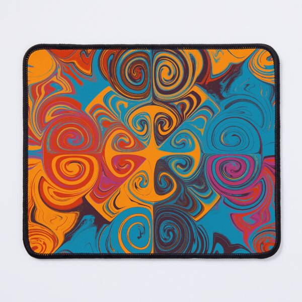 Item preview, mandala art fire and water designed and sold by Feral Lines Studio .