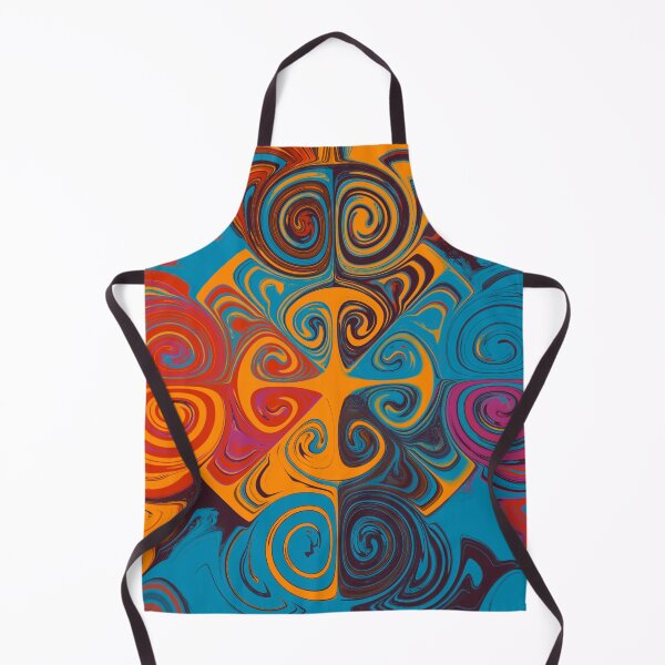 Item preview, mandala art fire and water designed and sold by Feral Lines Studio .