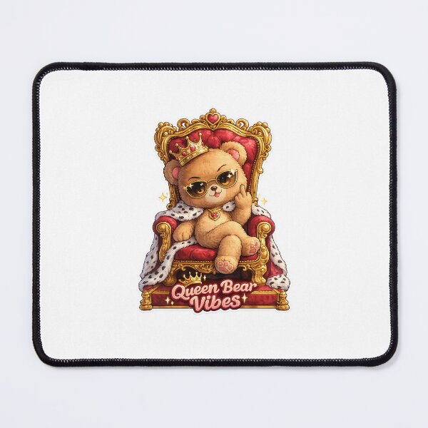 Item preview, Queen Bear Vibes – Sassy Chibi Teddy Sticker ?? designed and sold by SparkVault.