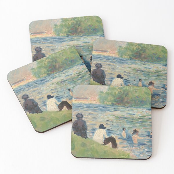 Item preview, Bathers Study for Bathers at Asnières by Georges Seurat: Riverside Poster designed and sold by artofuniverse.