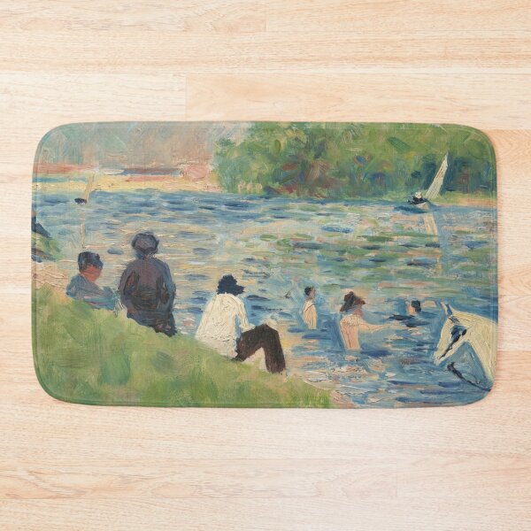 Item preview, Bathers Study for Bathers at Asnières by Georges Seurat: Riverside Poster designed and sold by artofuniverse.