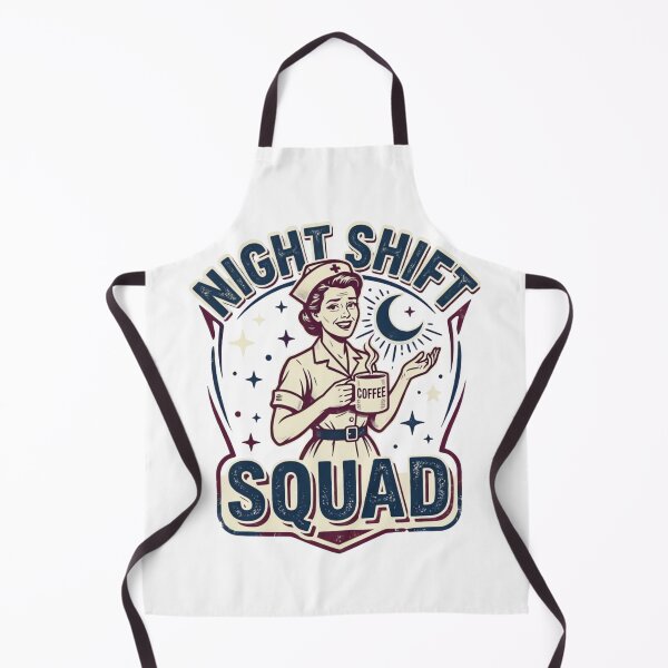 Item preview, Night Shift Squad Retro Badge Nurse Coffee Design designed and sold by urbinet.