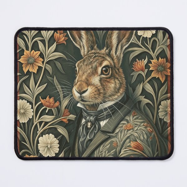 Item preview, Dapper Rabbit Victorian Floral Gentleman Art designed and sold by AntiqueImages.