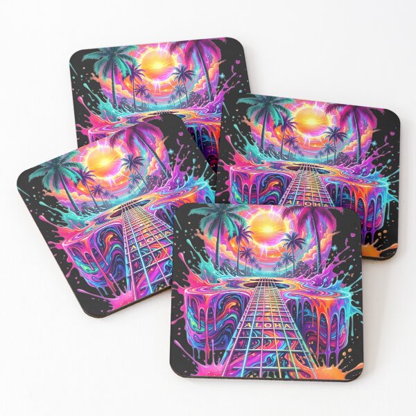 Item preview, Neon Splash Aloha Guitar - Tropical Explosion designed and sold by Rostislav Tarasenko.