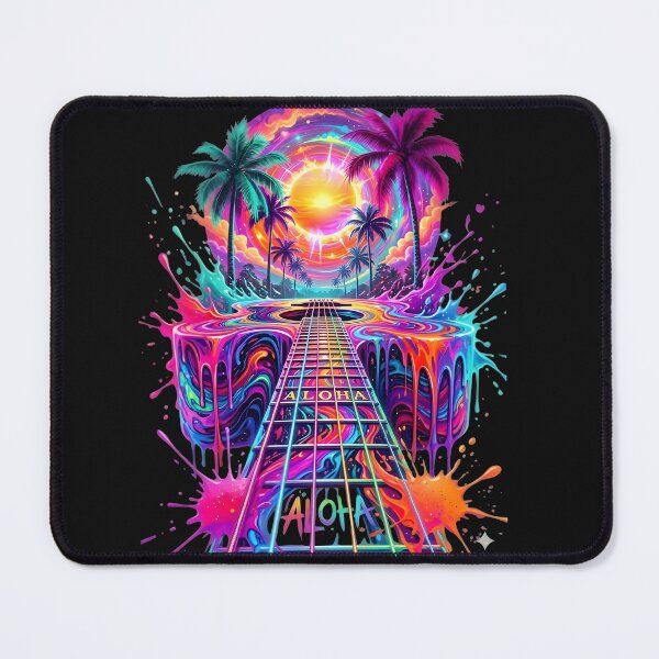 Item preview, Neon Splash Aloha Guitar - Tropical Explosion designed and sold by Rostislav Tarasenko.