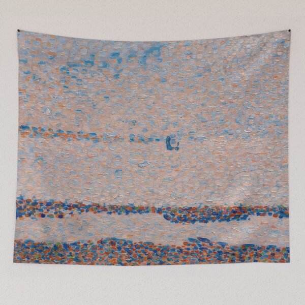 Item preview, Beach at Gravelines by Georges Seurat: Luminous Pointillist Coastal Poster designed and sold by artofuniverse.