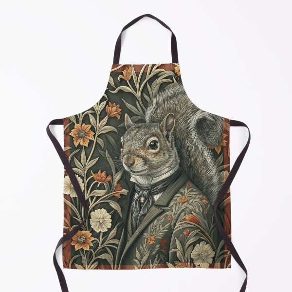 Item preview, Dapper Squirrel Gentleman Floral Vintage Art designed and sold by AntiqueImages.