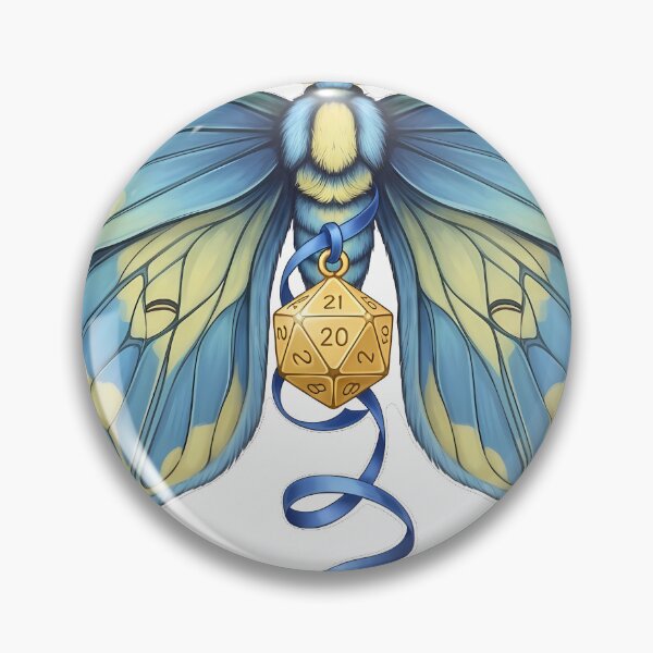 Item preview, Blue Moon Moth D20 Charm designed and sold by pumsquare.