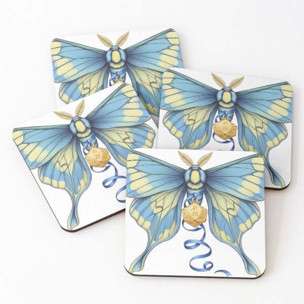 Item preview, Blue Moon Moth D20 Charm designed and sold by pumsquare.