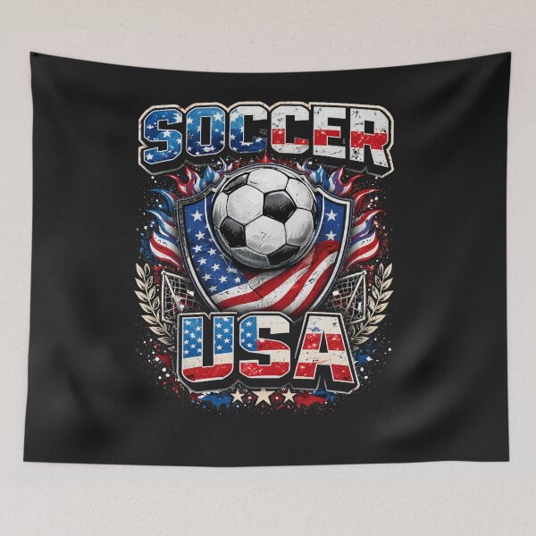 Item preview, Soccer USA – Patriotic Football Shield Design designed and sold by MWSailingClub.