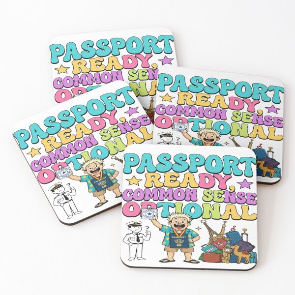 Item preview, Passport Ready, Common Sense Optional – Funny Travel Humor Cartoon Design designed and sold by Sushikidsntoddlers.