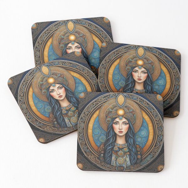 Item preview, Portrait of Celtic priestess, Spirit of Winter designed and sold by Colin Bentham.