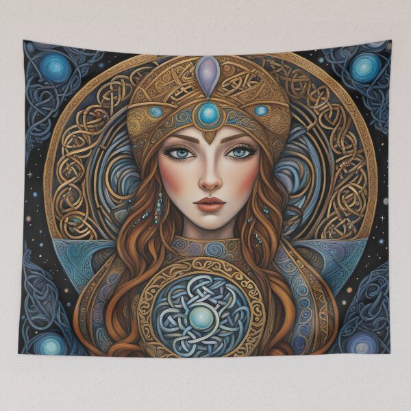 Item preview, Portrait of Celtic priestess, Spirit of Winter designed and sold by Colin Bentham.