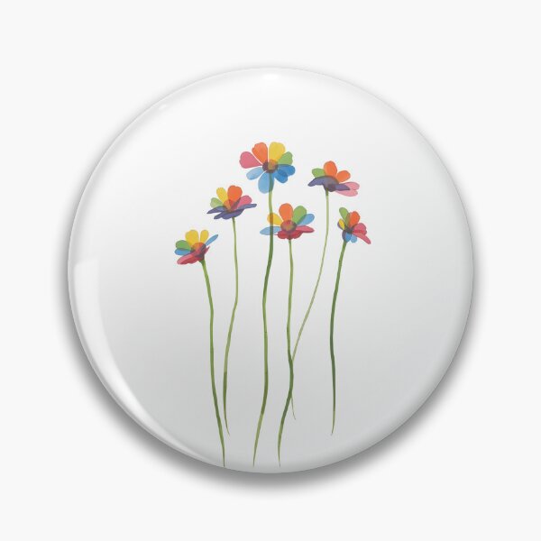 Item preview, Watercolor rainbow flowers designed and sold by uunaa.