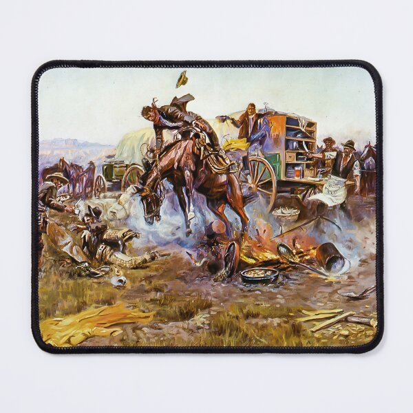 Item preview, Wild West Chuck Wagon Chaos Cowboy Campfire Scene designed and sold by TheSoulOfArt.