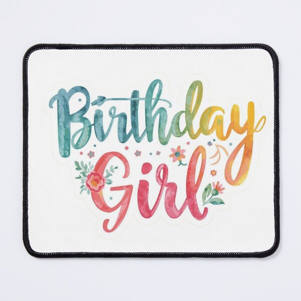 Item preview, Birthday Girl Rainbow Text designed and sold by PamLeeDesign.