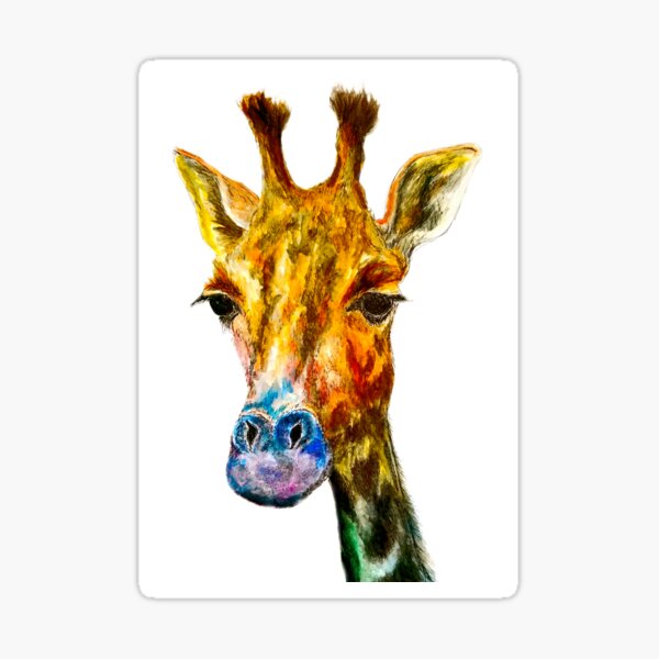Technicolour Giraffe Sticker