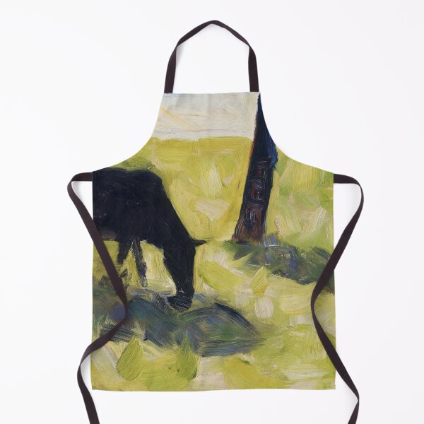 Item preview, Black Cow in a Meadow by Georges Seurat: Neo Impressionist Pastoral Poster designed and sold by artofuniverse.