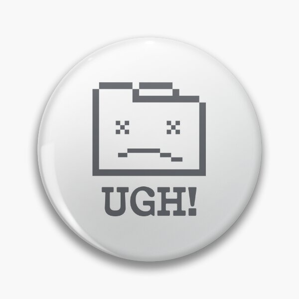 Item preview, Tired Pixel Face Saying UGH! designed and sold by SteeShirtArt.