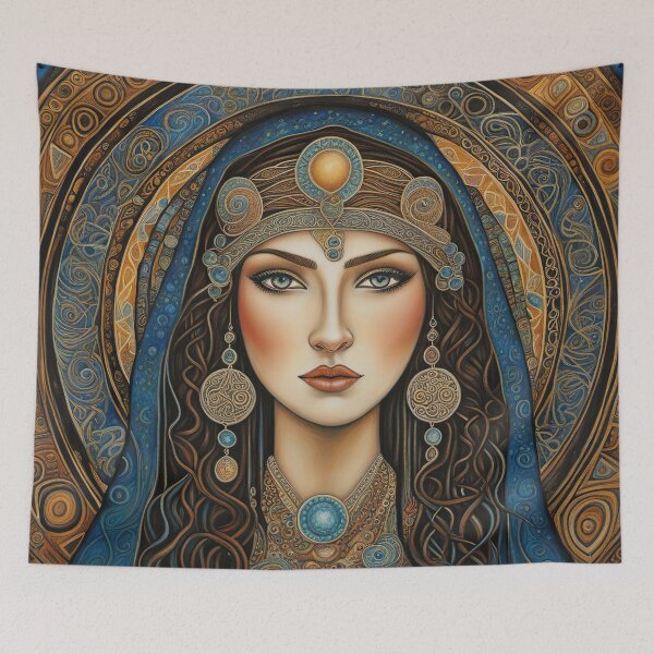 Item preview, Portrait of Celtic priestess, Spirit of Winter designed and sold by Colin Bentham.