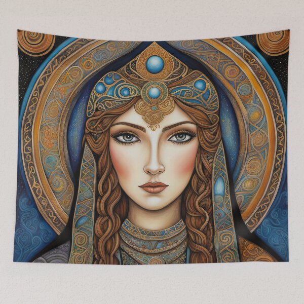 Item preview, Portrait of Celtic priestess, Spirit of Winter designed and sold by Colin Bentham.