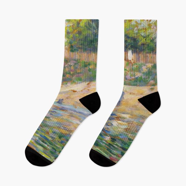 Item preview, Boat By the Riverbank by Georges Seurat: Neo Impressionist River Scene Poster designed and sold by artofuniverse.
