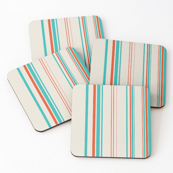 Item preview, Retro pastel stripes mid century pattern designed and sold by WildHugeDot.