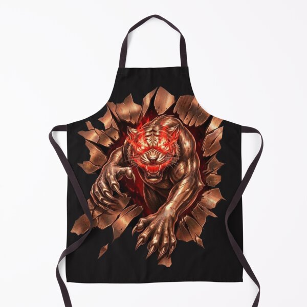 Item preview, Copper Tiger Burst - Metallic Beast with Flaming Red Eyes designed and sold by Sticker Art Shop.