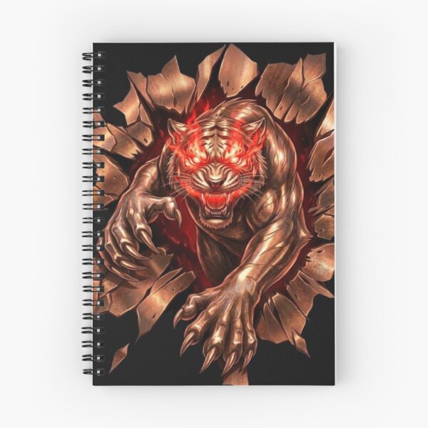 Item preview, Copper Tiger Burst - Metallic Beast with Flaming Red Eyes designed and sold by Sticker Art Shop.