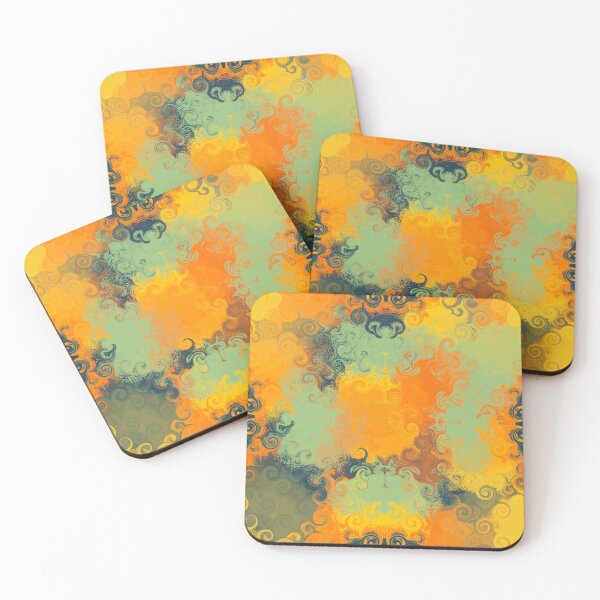 Item preview, Waves of fire swirl symetry art designed and sold by Feral Lines Studio .