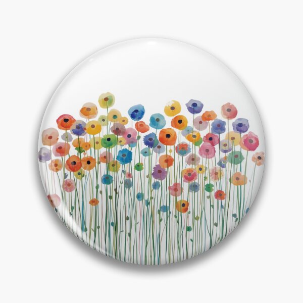Item preview,  Watercolor rainbow flowers designed and sold by uunaa.