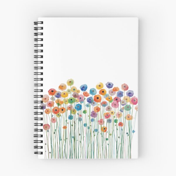 Item preview,  Watercolor rainbow flowers designed and sold by uunaa.