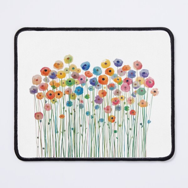 Item preview,  Watercolor rainbow flowers designed and sold by uunaa.