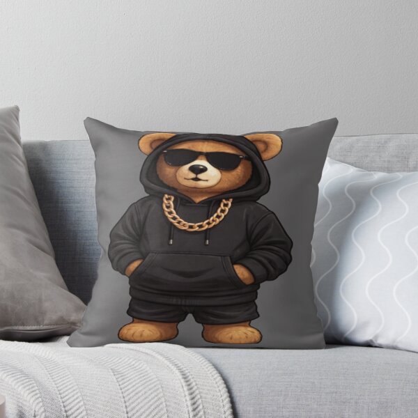 Item preview, Cool Teddy Bear in Hoodie – Streetwear Cartoon Bear Hip Hop Style Graphic designed and sold by PixelPopsShop.