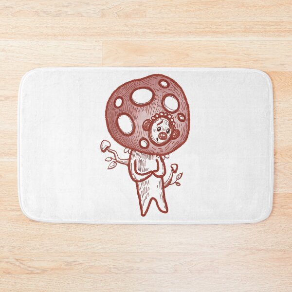Item preview, Shy Cute Round Mushroom Kawaii Character designed and sold by Pryhozha.