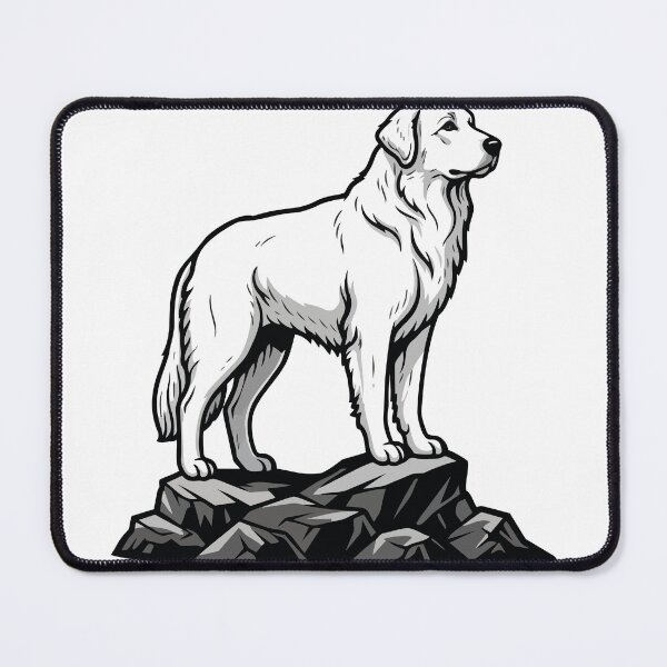 Item preview, Pyrenean Mountain Dog (Patou) on Rock designed and sold by PixelStudioBe.