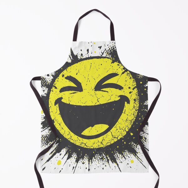 Item preview, Energetic abstract laughing smiley face with explosive ink splatters designed and sold by Dejbar.