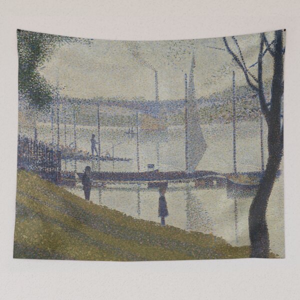 Item preview, Bridge at Courbevoie by Georges Seurat: Neo Impressionist Pointillist Poster designed and sold by artofuniverse.