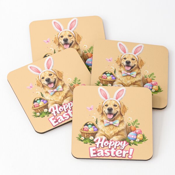 Item preview, Hoppy Easter   - Lying dog cute pastels designed and sold by Teacuppupdesign.