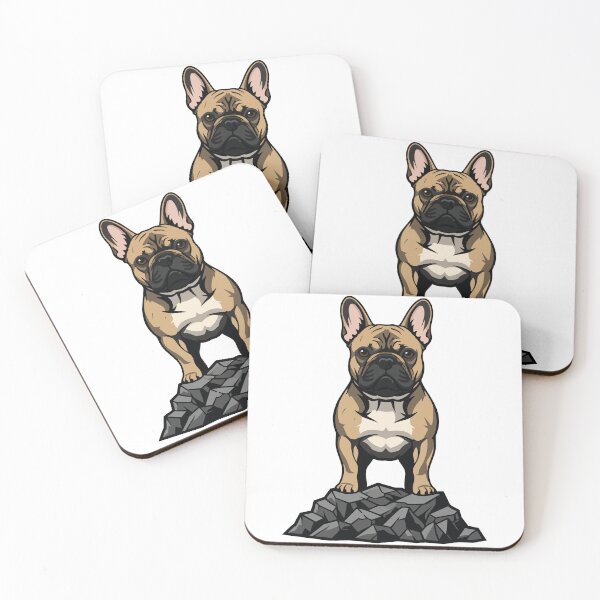 Item preview, French Bulldog on a Rock: Proud Portrait designed and sold by PixelStudioBe.