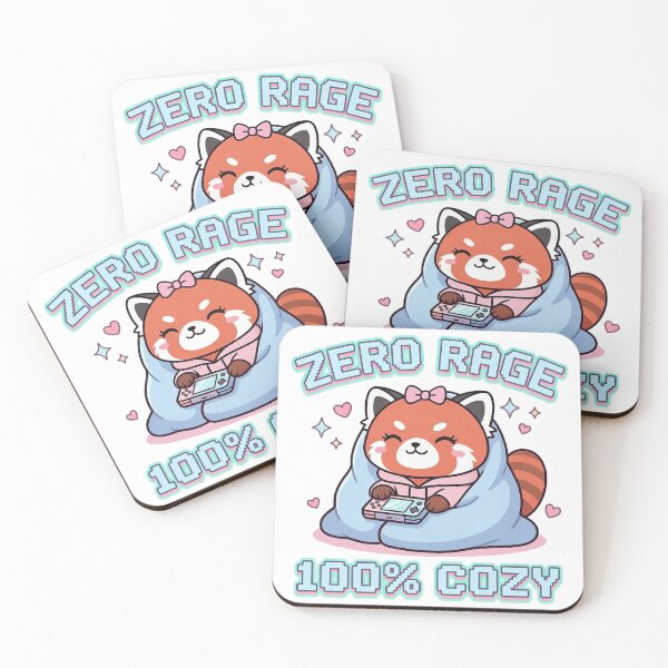 Item preview, Zero Rage 100% Cozy - Cute Gamer Girl Red Panda designed and sold by LoFizzy.
