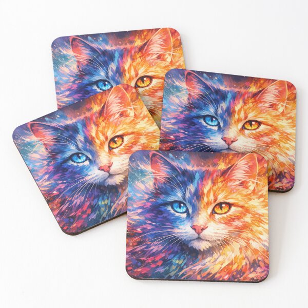 Item preview, Radiant cat in a burst of color designed and sold by Sigtrix.