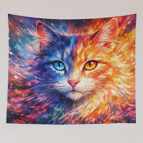 Item preview, Radiant cat in a burst of color designed and sold by Sigtrix.
