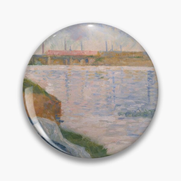 Item preview, Clothes on the Grass by Georges Seurat: Neo Impressionist River Scene Poster designed and sold by artofuniverse.