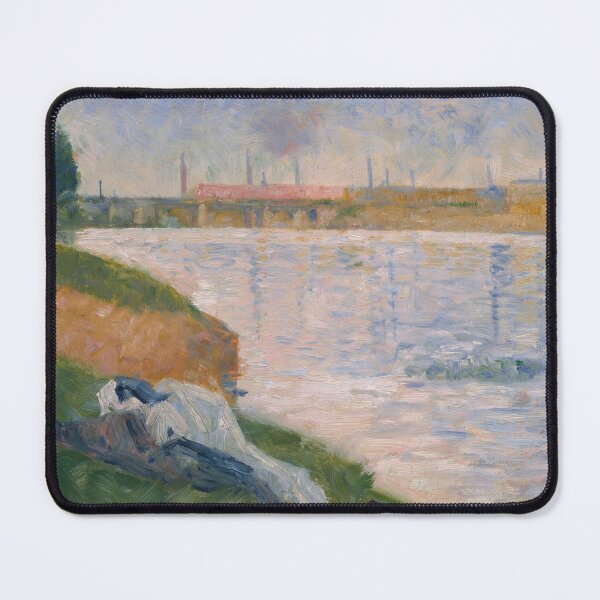 Item preview, Clothes on the Grass by Georges Seurat: Neo Impressionist River Scene Poster designed and sold by artofuniverse.