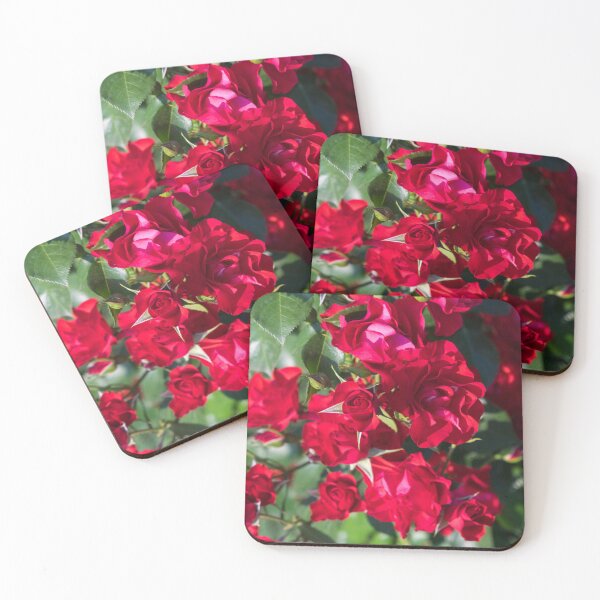 Item preview, Vivid Carmine Red Roses in Bloom designed and sold by Georgia Mizuleva.