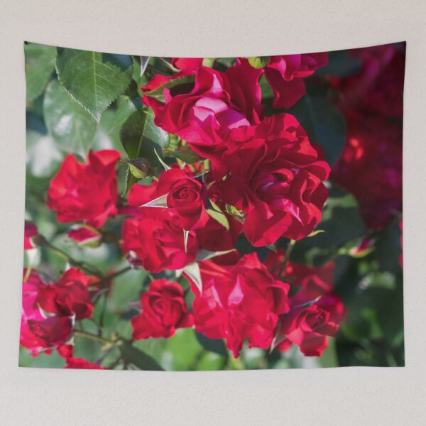 Item preview, Vivid Carmine Red Roses in Bloom designed and sold by Georgia Mizuleva.