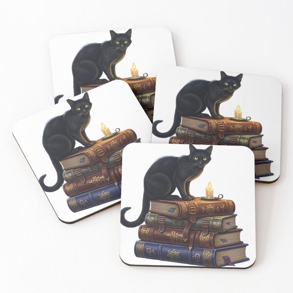 Item preview, Black Cat Spellbook Stack designed and sold by IllumeInk.